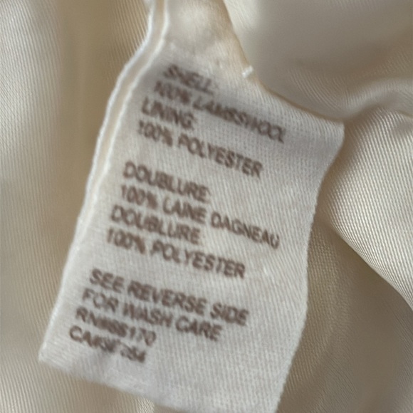 Free people Wool cropped Coat Cream white One Button Small EUC - Picture 6 of 7